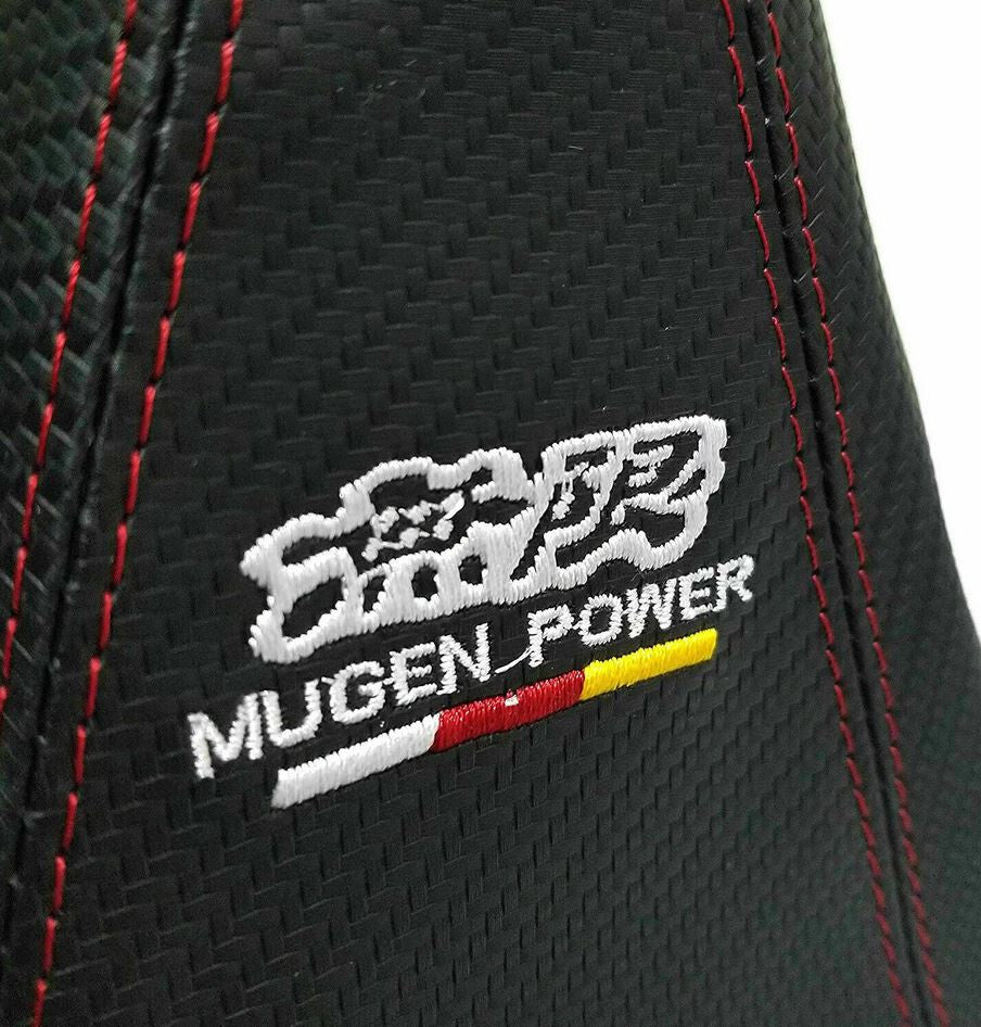 Car Gear Shift Knob Boot Racing Gearshift Protector Cover (Mugen, Black & Red, Suitable for Nissan )