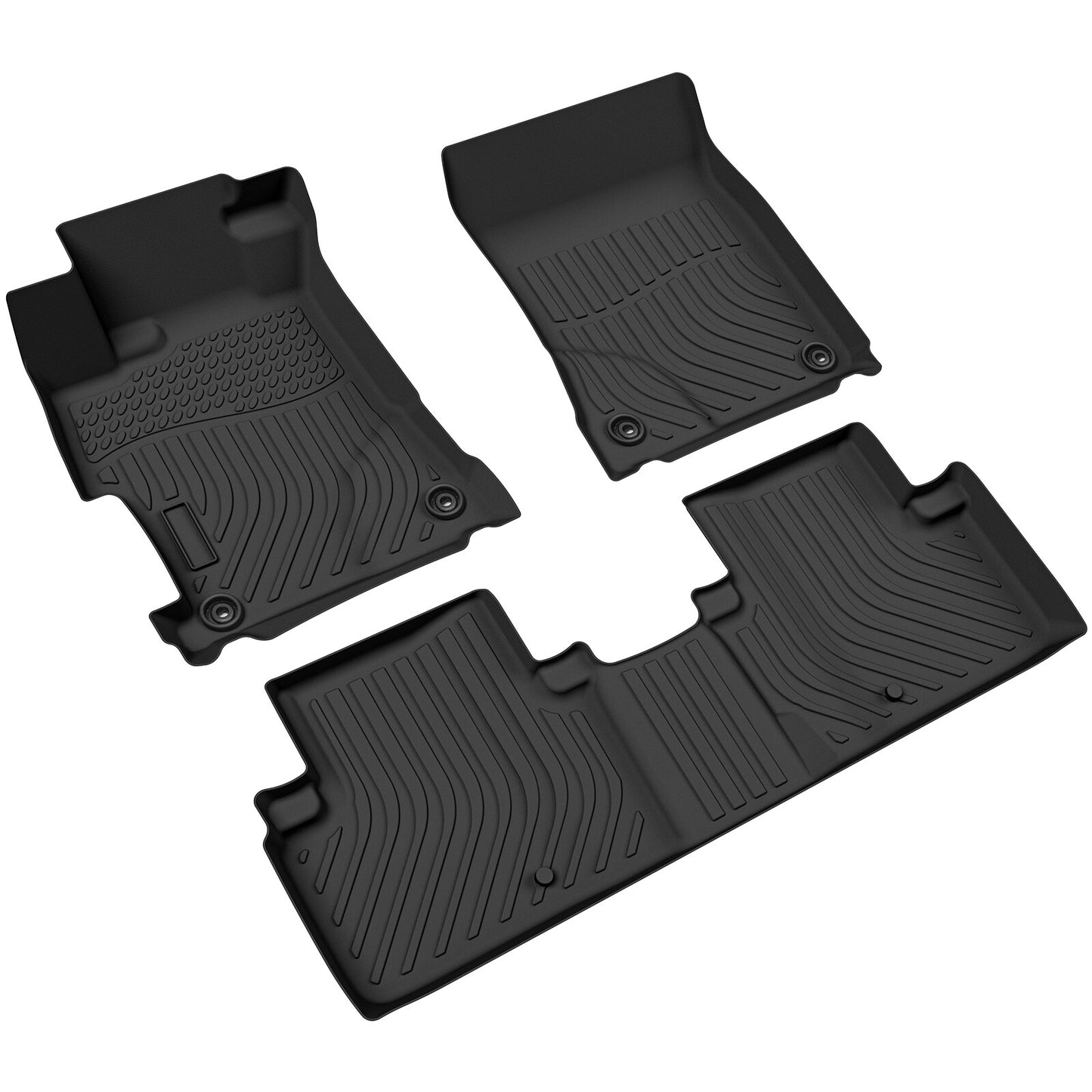 Floor Mats Floor Liner for for Acura ILX 2013-22 1st/2nd Row- All-Weather TPE Rubber v