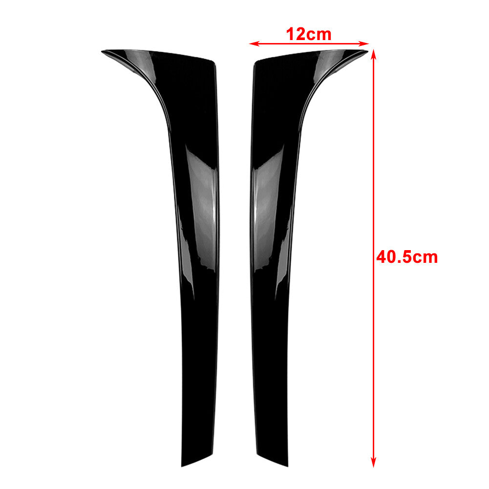 for Skoda Karoq Glossy Black Rear Window Spoiler Side Wing Trim Cover 2x