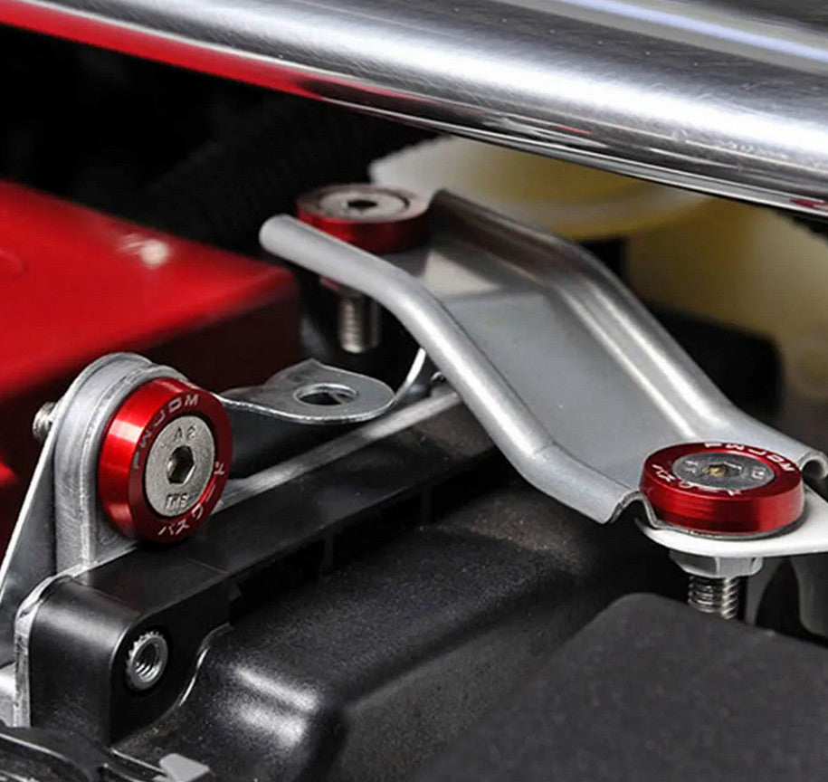 10-piece car hexagonal fasteners for bumpers, engines, concave screws, mudguards, washing machines, silver, suitable for Honda .