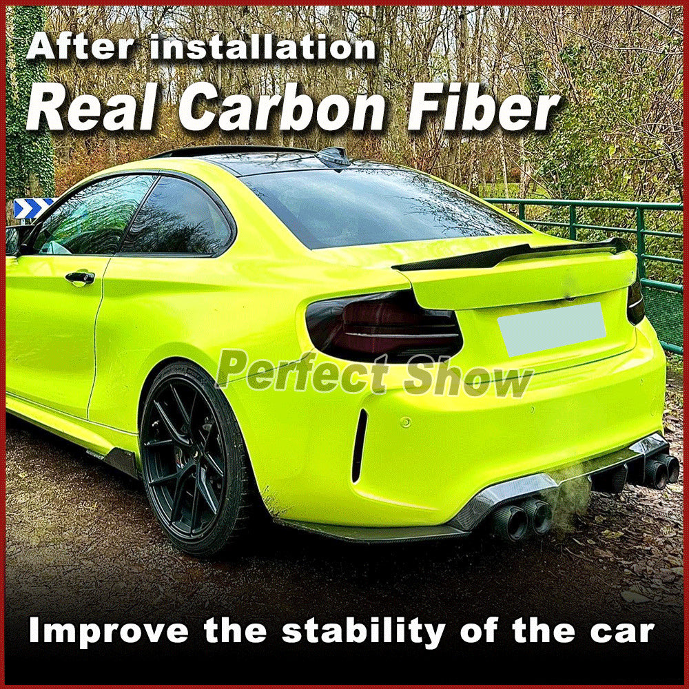 for BMW F87 M2 F22 220i M235i Coupe 2014-19 REAL Carbon Rear Trunk Spoiler Wing