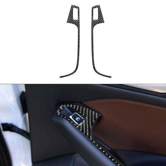 2Pcs Red Carbon Fiber Door Armrest Cover Trim For Supra A90 2019-2022 v