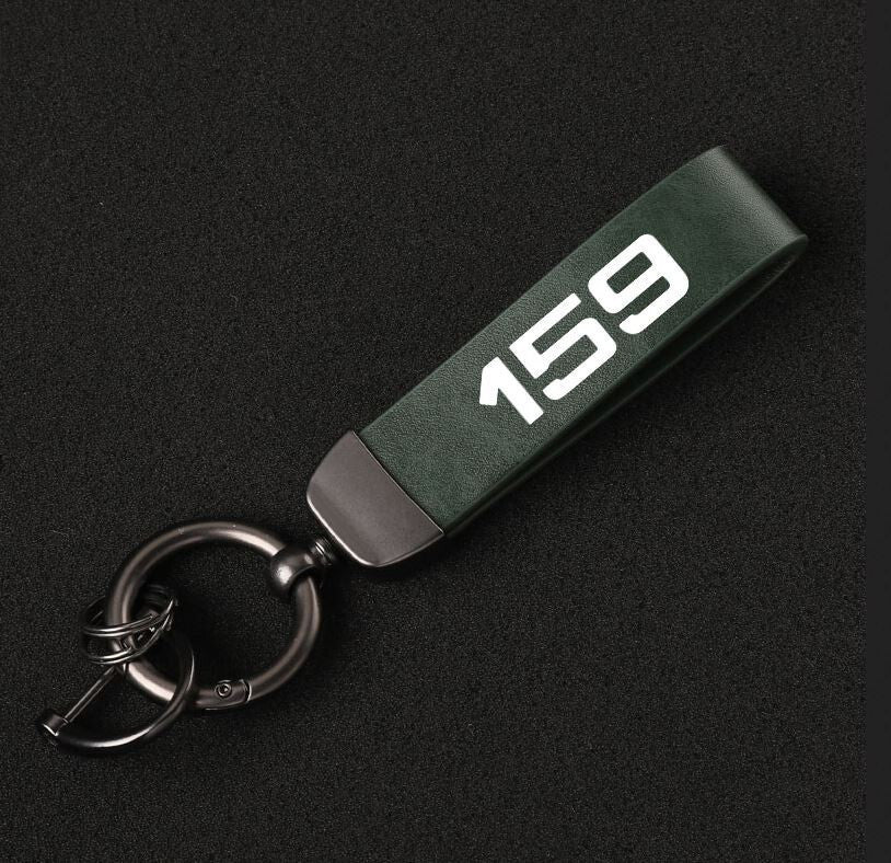 Carbon fiber leather black car keychain, keyring, horseshoe buckle suitable for Audi A5- v