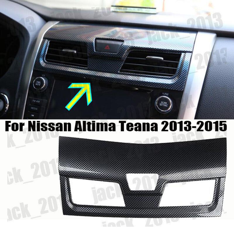 for Nissan Altima Teana 2013-2015 Carbon Fiber Car Console Air Outlet Vent Cover