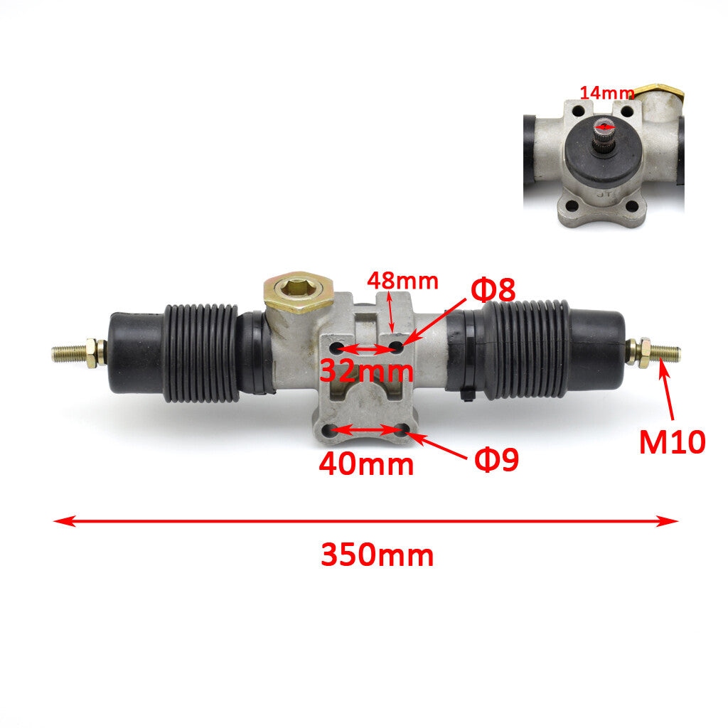 36cm 30T Power Steering Gear Shaft Rack Pinion DIY Go Kart Buggy ATV UTV Bike