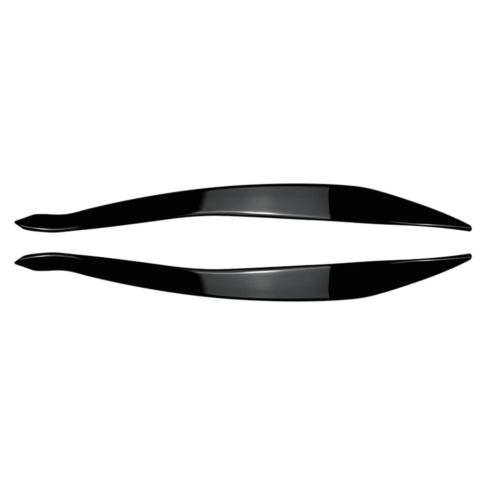 for BMW 5 Series F10 F11 2015-17 Front Headlight Eyelids Eyebrow Cover Black 2x