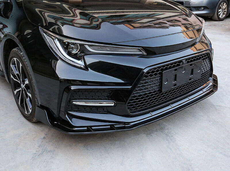 for Toyota for Corolla SE XSE 19-2022 Black Front Bumper Body Kit Spoiler Lip Refit