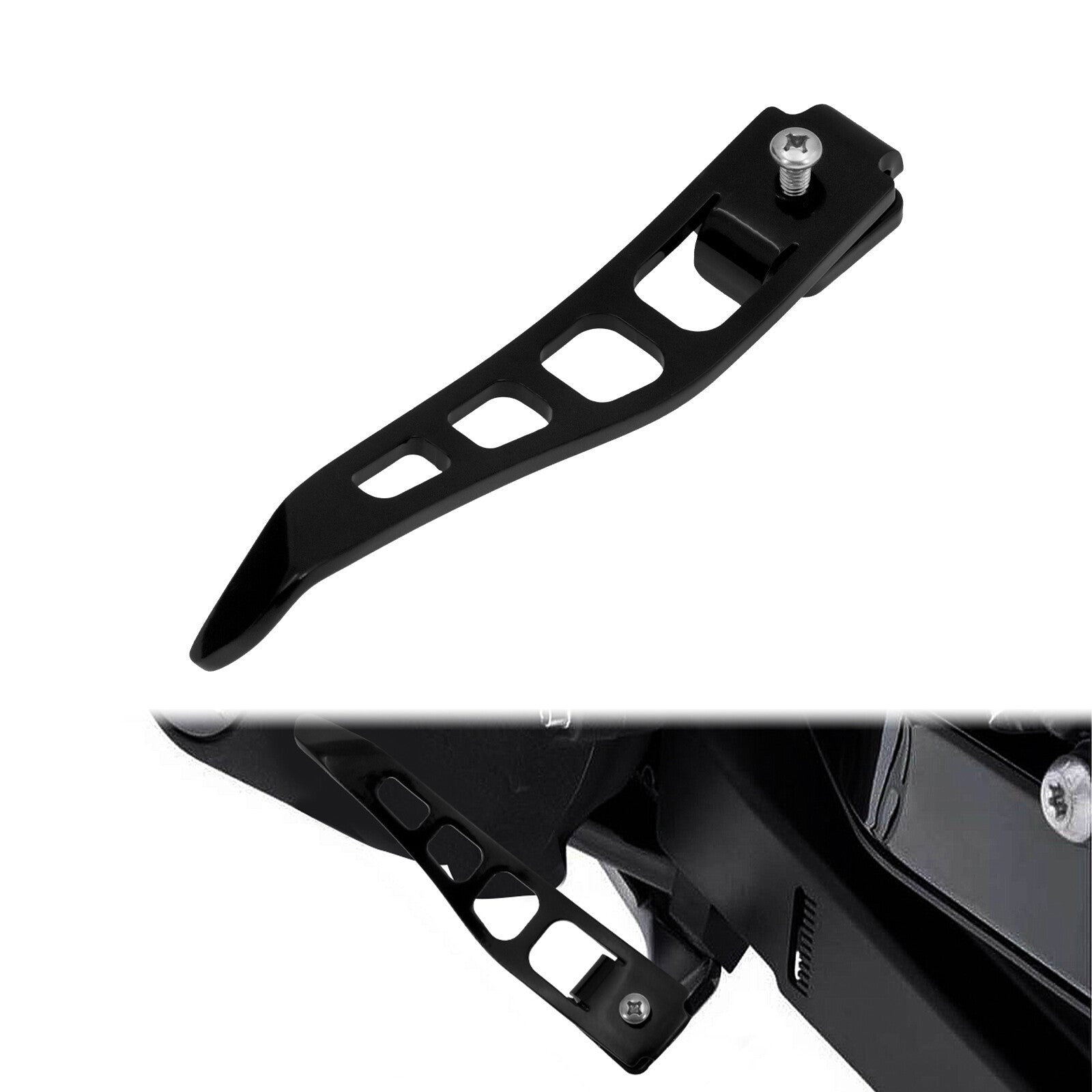 Black Stand Kickstand Extension for Harley Dyna Fat Bob Super Glide 1993-2017 Q