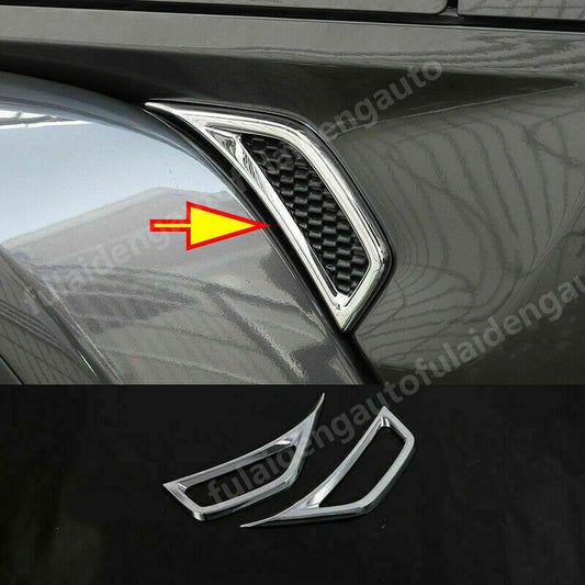 2Pcs Chrome Side Door Air Vent Fender Cover Trim for Jeep for Wrangler JL 2018-2021