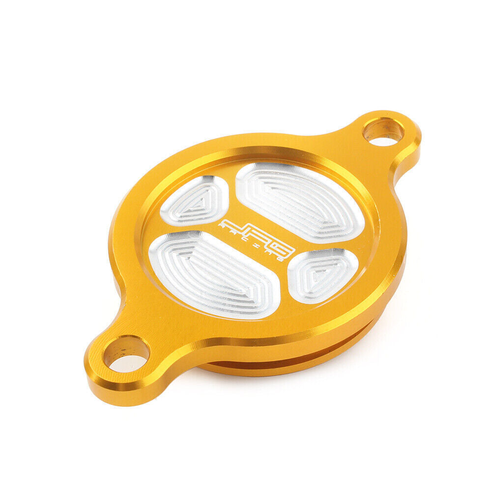 for Suzuki RMZ250 RMZ450 RMX450Z 2010-2017 Gold Motorcycle Oil Filter Cover Cap Q
