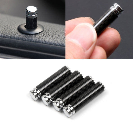 4pcs Car Door Pin Lock Lifting Bolt Trim Carbon Fibre for BMW for Mercedes-Benz