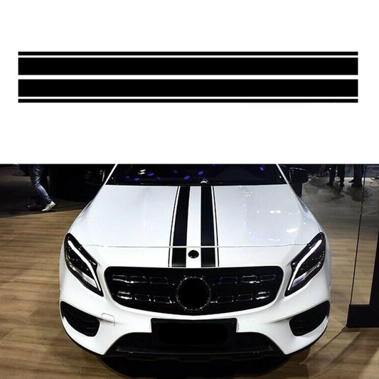 Car Hood Double Line Stripe Decal Bar Graphics Bonnet Vinyl Sticker DIY Trim