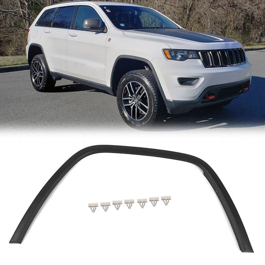 Suitable for Jeep Grand Cherokee 2011-16, front fender wheel arch molding, black passenger side. Q