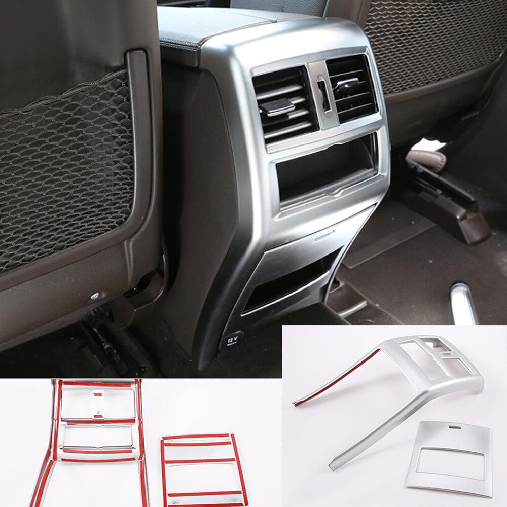 Rear Air Vent Outlet Panel Trim for Mercedes-Benz GL GLE GLS ML13-19 ABS Silver