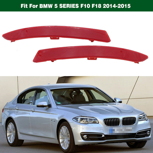 Rear Bumper Reflector Lights Lef & Right Fit for BMW 5-Series F10 F18 2014-2015 Q