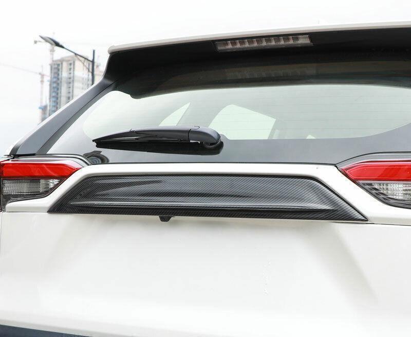 for Toyota RAV4 2019-23 Carbon Fiber Rear Tailgate Trunk Lid Strip Cover Trim 1X