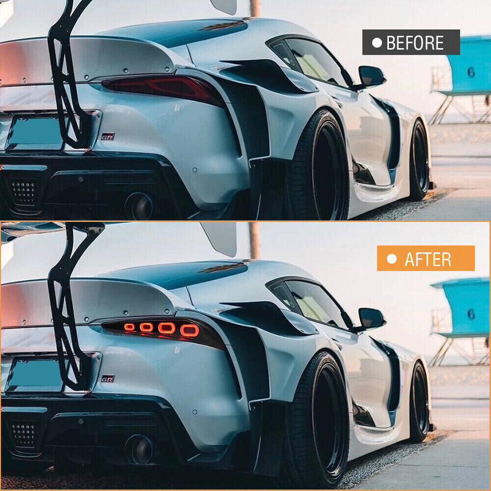 Paired LED taillights for Toyota GR Supra A90/A91 MK5 2020-2024 rear brake lights
