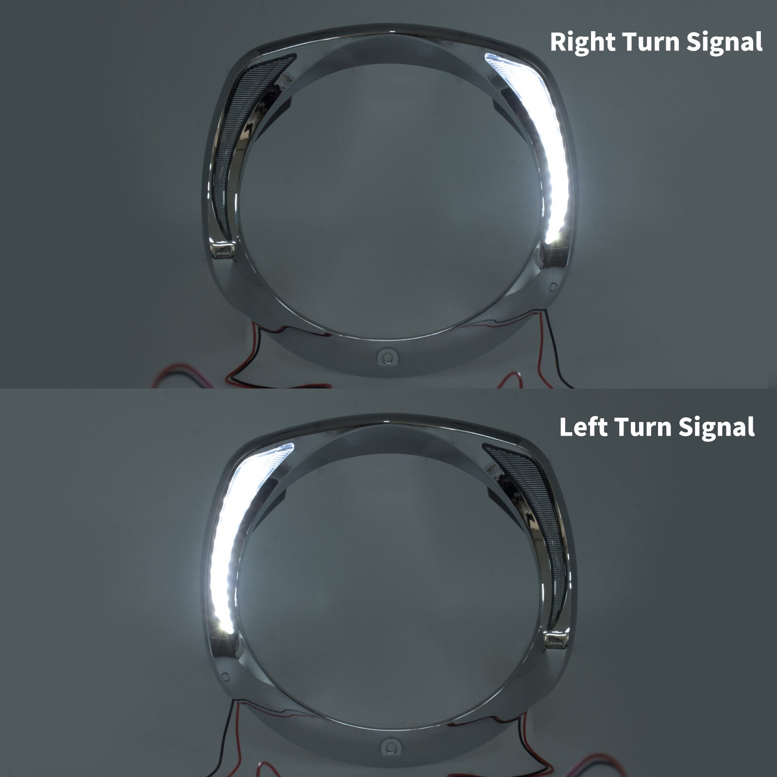 Chrome 7'' LED Headlight Bezel Batwing Fairing Cover Fit for Harley Touring 2014 Q