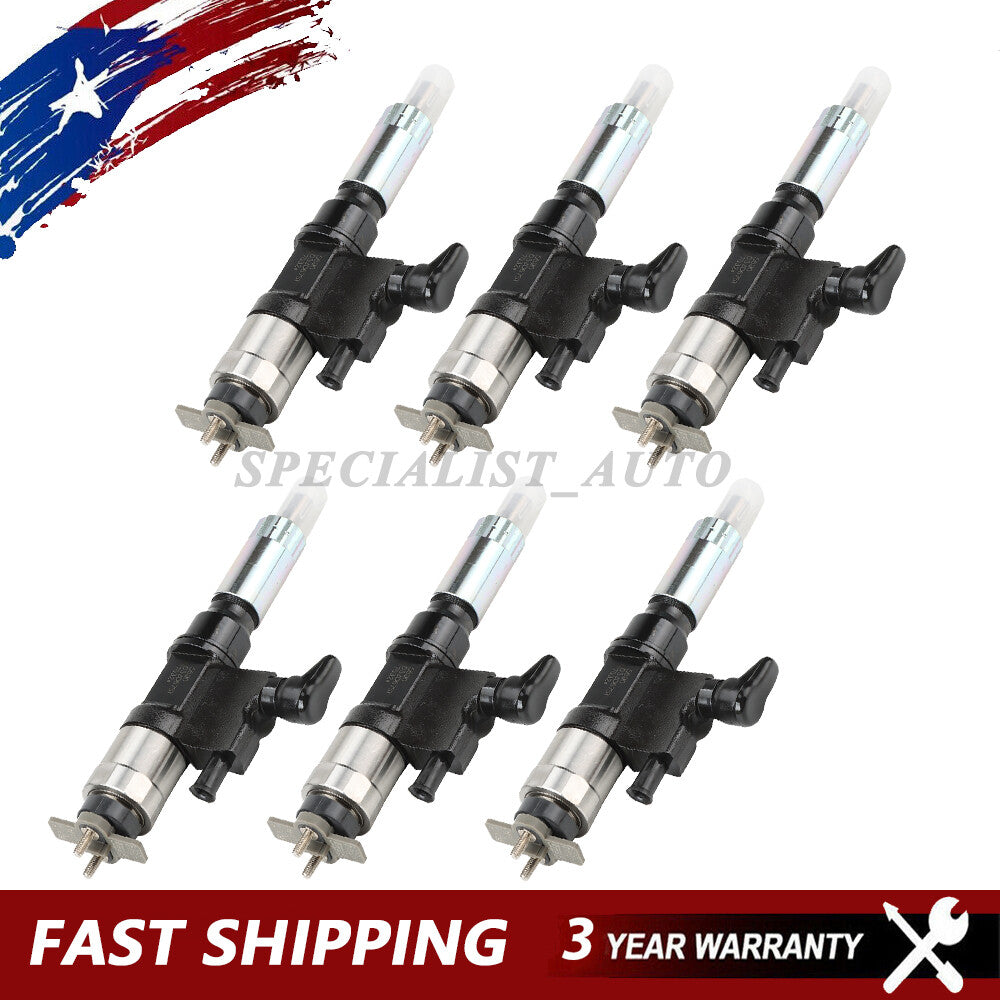 Set of 6 Fuel Injector 095000-5500 095000-5504 fits for Isuzu Engine 6HL1