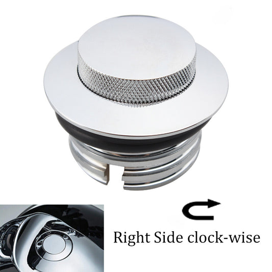 Chrome ceiling-mounted pop-up ventilated fuel tank cap suitable for Harley Dyna Softail- n