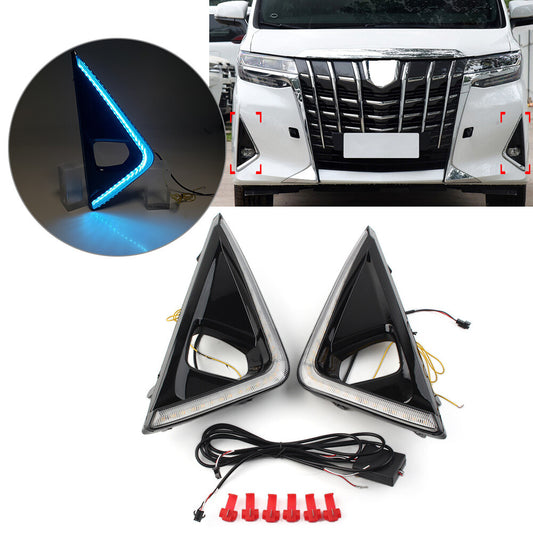 for Toyota Alphard 2018-2019 Fog Lamp Daytime Running Light DRL 3 Colors Light