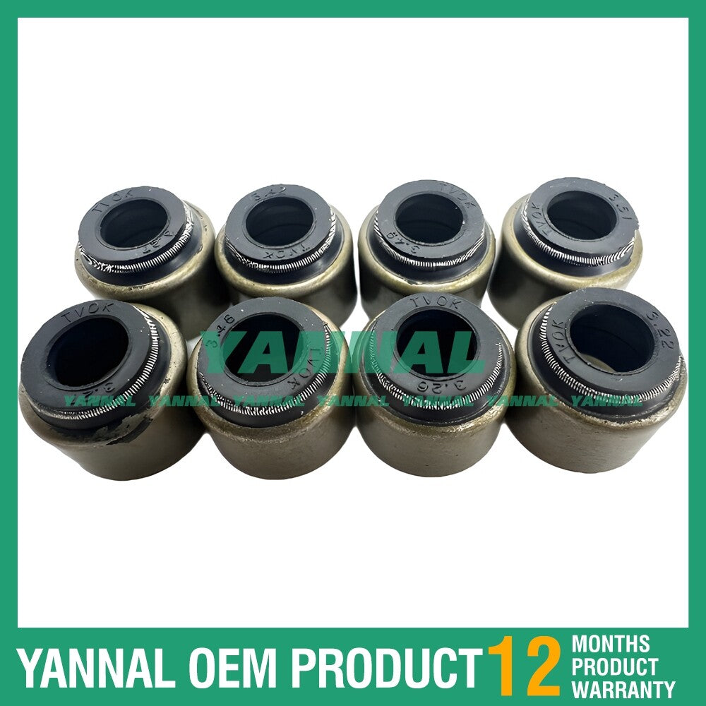 8-piece set of valve oil seals for Deutz FL914 excavator engine parts -
