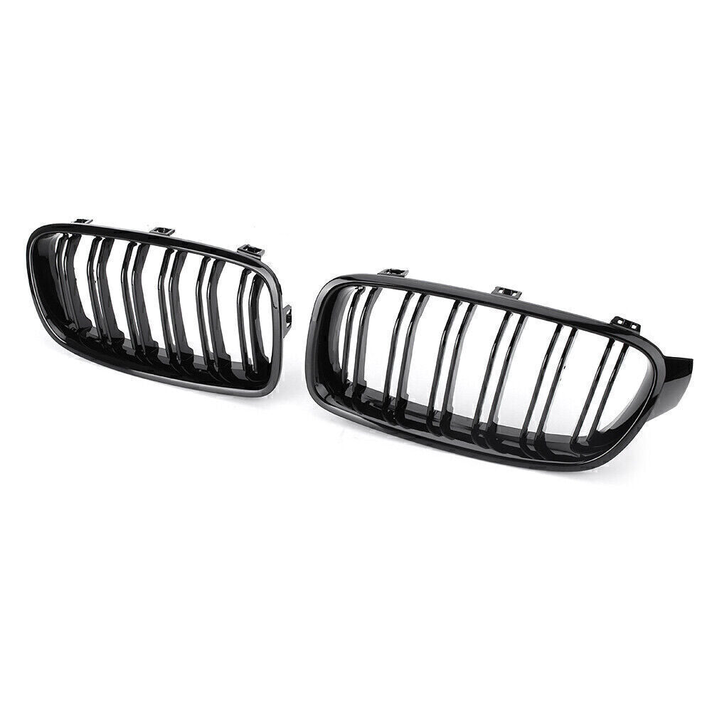 Upper Bumper Mesh Grille Fit for BMW 3-Series F30 F35 4D Painted Black 2012 - 2016