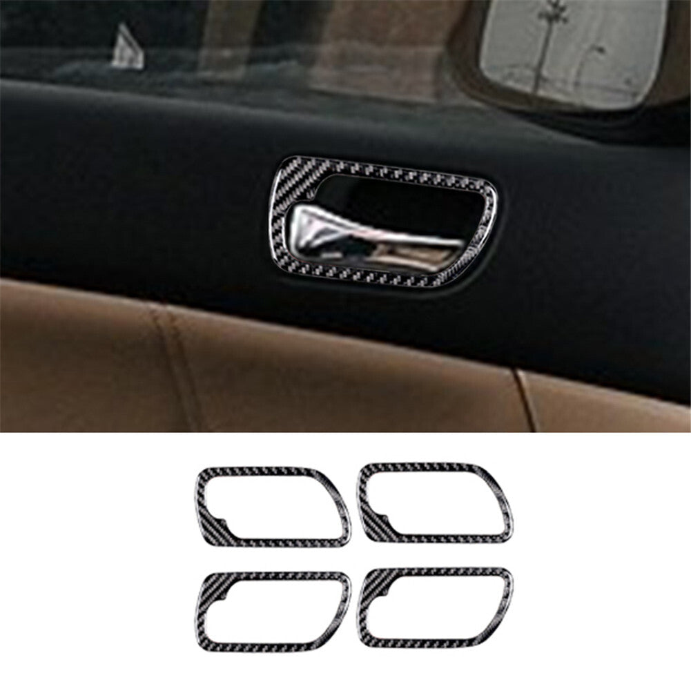 Red Rear Drain Cup Panel Trim Interior Carbon Fiber Sticker for Audi Q7 2016-19 v