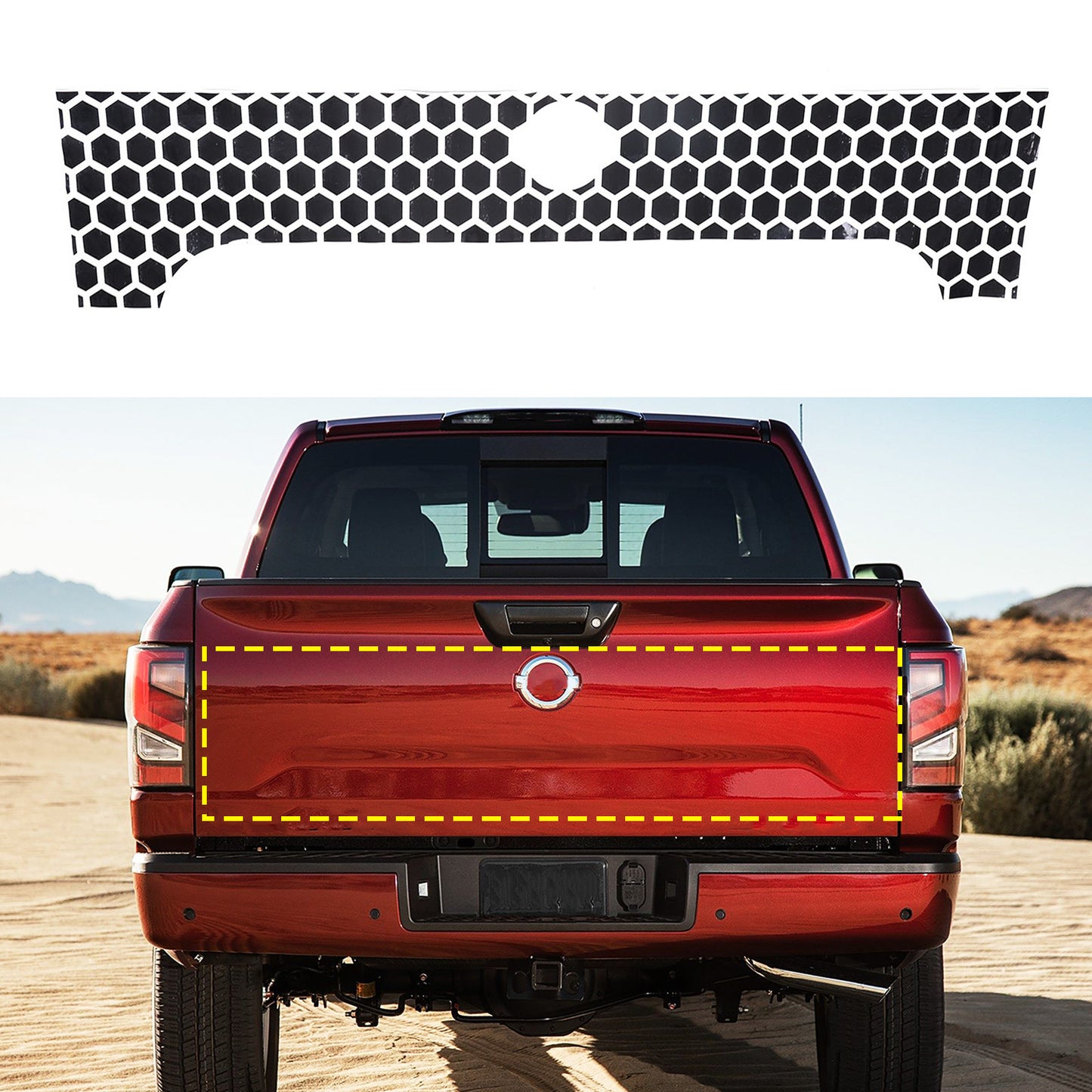 Graphic vinyl stripe decals for Titan Tailgate Boss vehicles 2016-2023- n