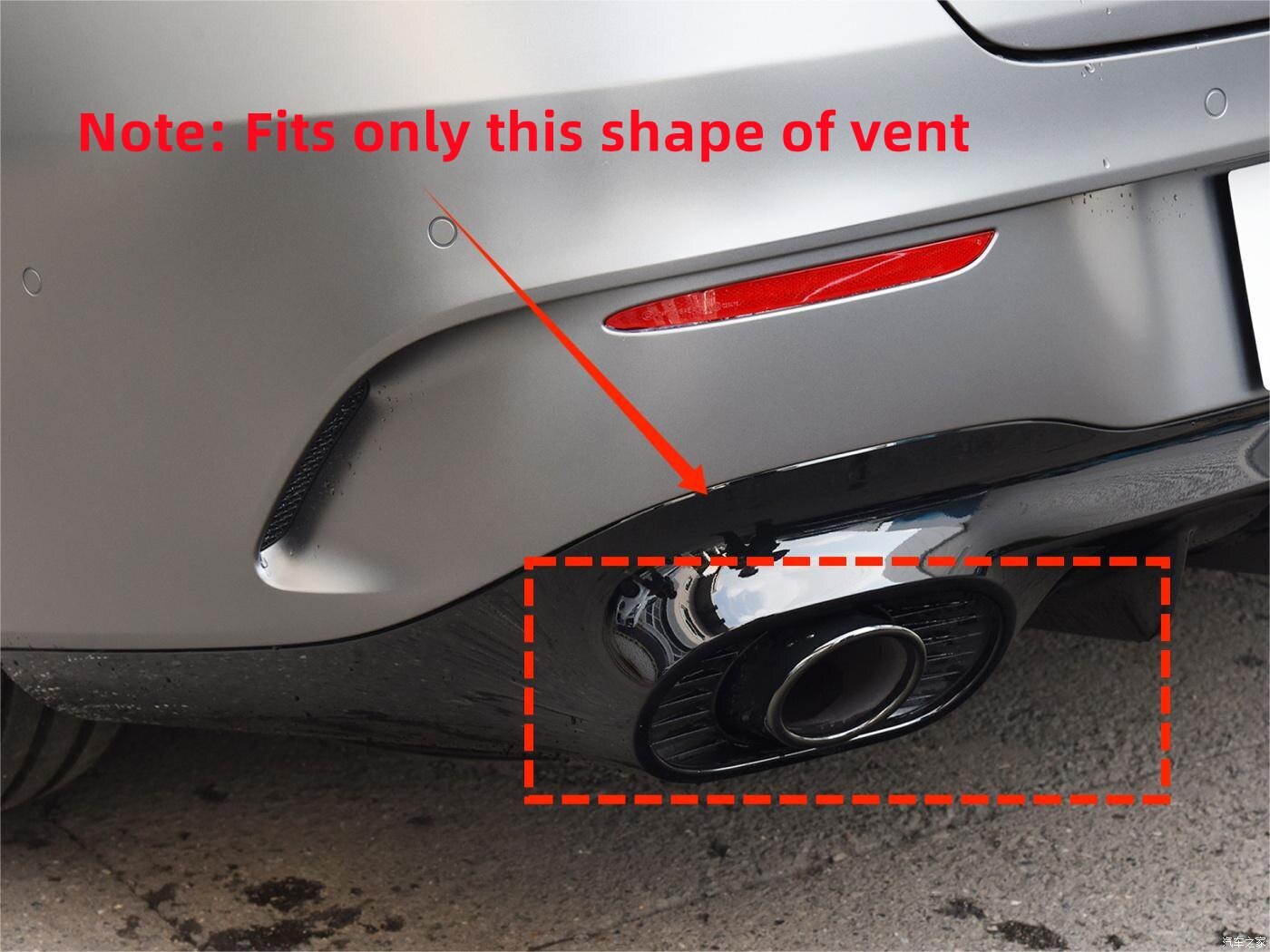Two exhaust pieces suitable for Mercedes-Benz A/CLA Class W177 A35 C118 CLA35 (pointed head). Q