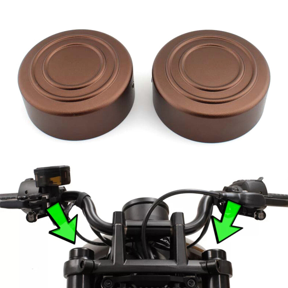 Fit for Harley Sportster S 1250 RH1250S 2021-25 Upper Fork Stem Nut Cap Cover Brown