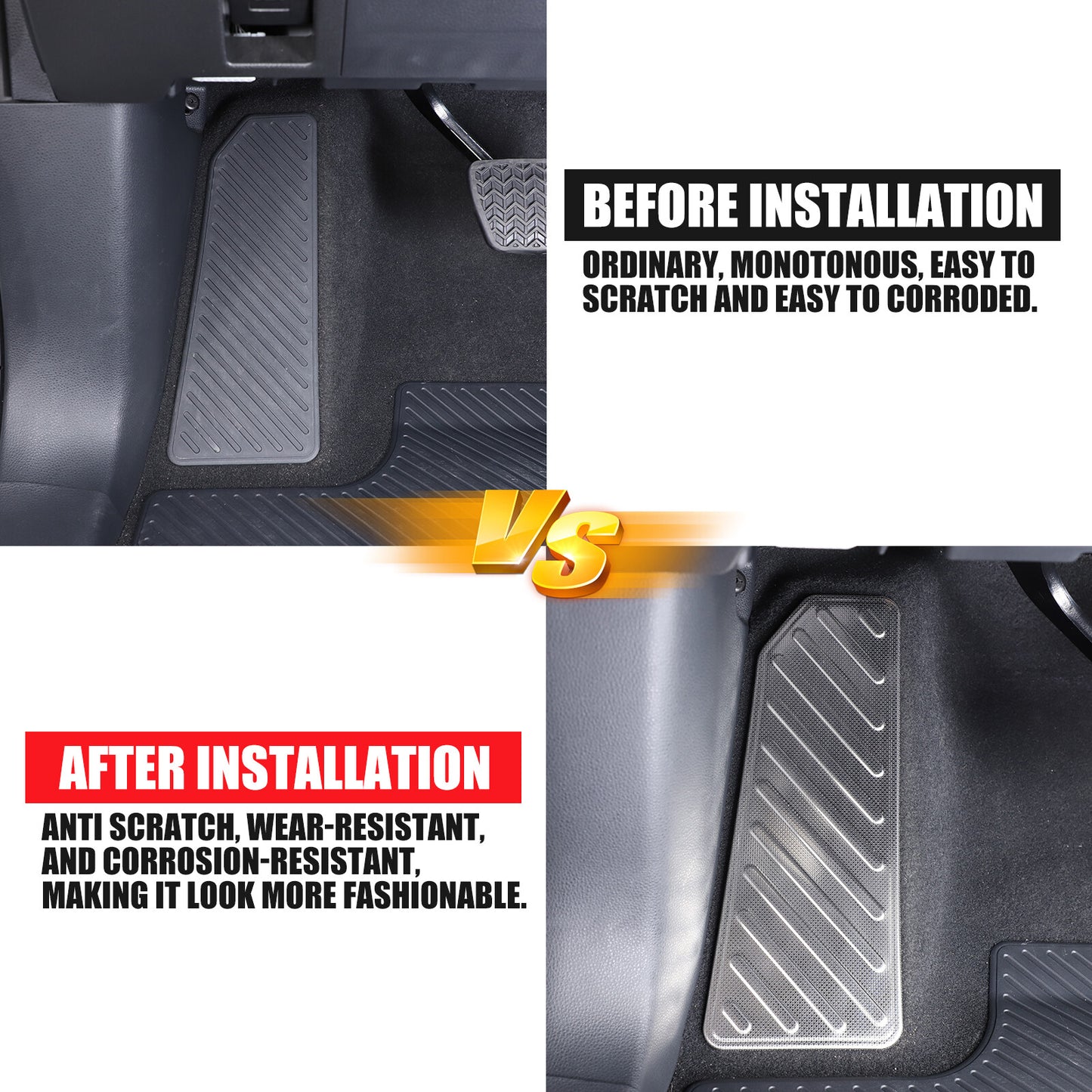 Silver steel footrest pedal for the front left side, suitable for Land Cruiser Prado LC250 2024- n