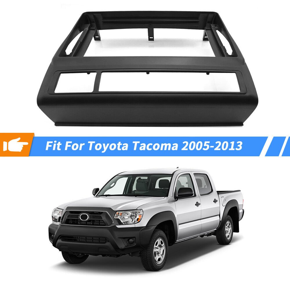 2 DIN 9-inch trim pieces for 05-13 Tacoma dashboard stereo radio fascism panel frame trim - n