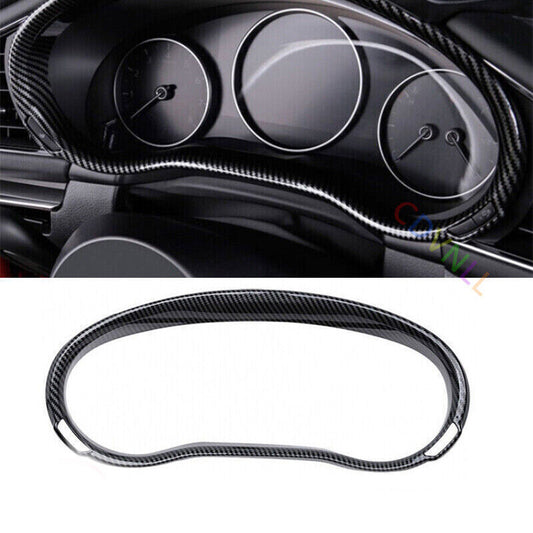 for Mazda CX-30 2020-2024 Carbon Fiber Dashboard Frame Trim Cover Bezel Trim 1X