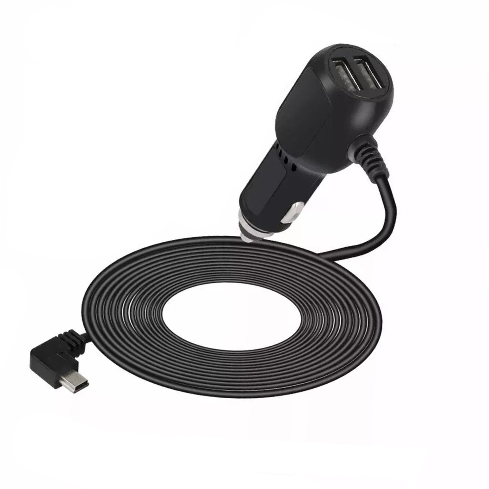 Black USB Dash Cam Car Charger Cable Power Cord Supply for DVR Camera GPS