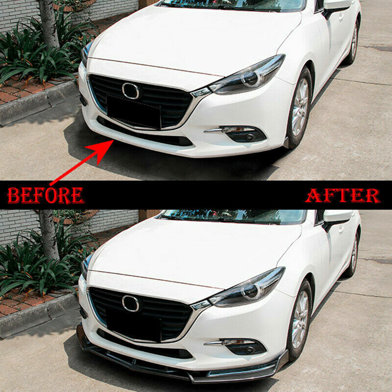 for Mazda 3 Axela 2014-18 Sedan Gloss Black Front Bumper Lip Chin Spoiler Cover