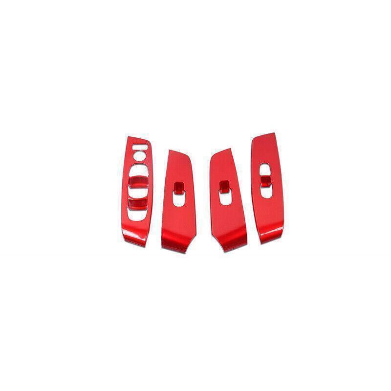 Red Window Lift Panel Switch Moulding Cover Trim 4P for Nissan Sentra 2020-2023