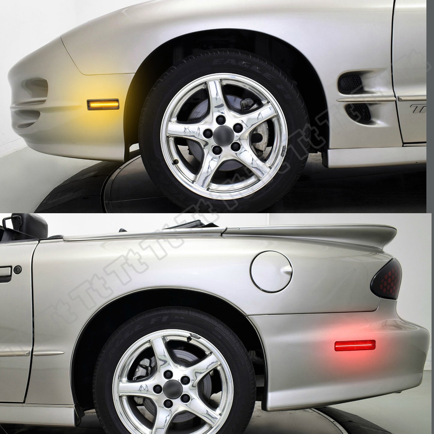 Suitable for 1998-2002 for Pontiac Firebird Trans AM front and rear bumper LED side marker lights- v