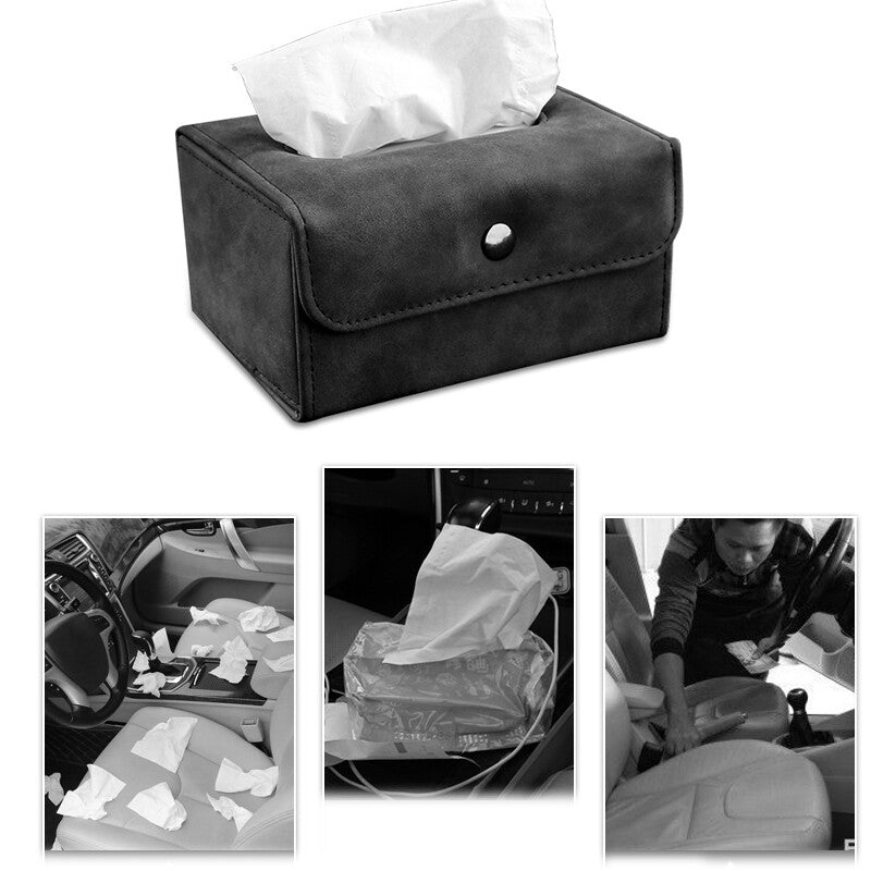1-pack car tissue holder/napkin box suitable for car sun visors and for seat back armrests - n