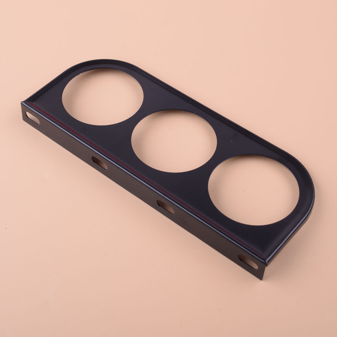 52mm 2 Gauge Meter Mount Holder Bracket Pod 3 Holes Triple Gauge Black Metal v