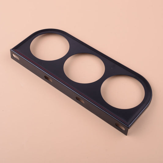 52mm 2 Gauge Meter Mount Holder Bracket Pod 3 Holes Triple Gauge Black Metal v