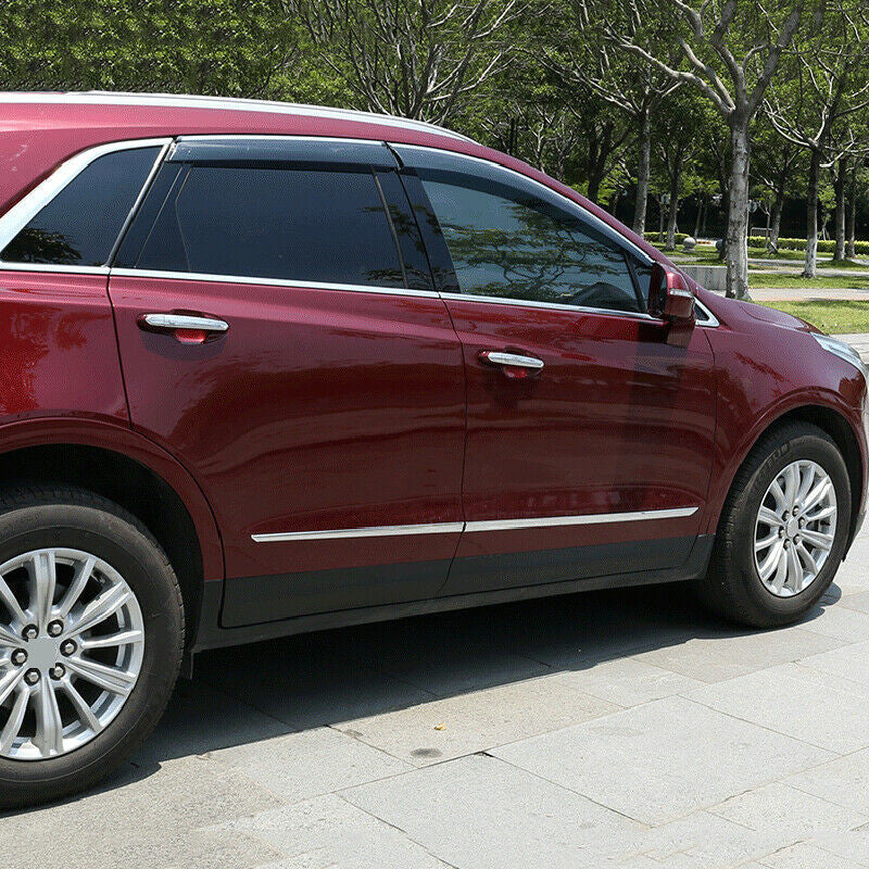 for Cadillac XT5 2016-21 Chrome ABS Side Door Body Molding Strip Cover Trim Kit