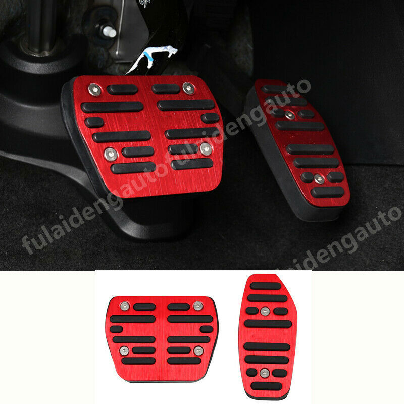 2For for Nissan Altima 2019-2022 Red Non-Slip Accelerator Pedal Brake Pad Cover Rest