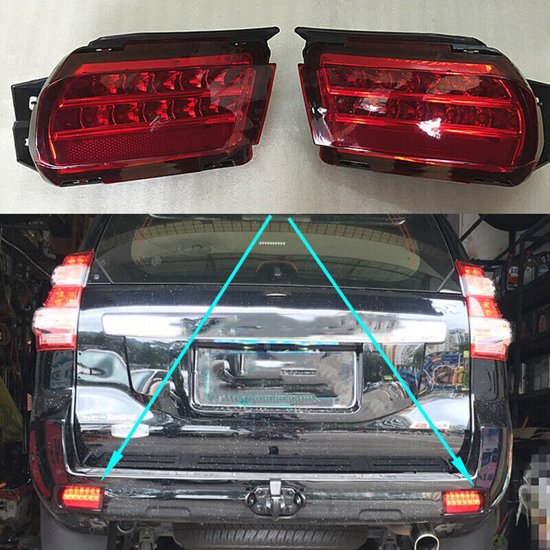 2P LED Refit for Toyota LandCruiser Prado 2010-2018 Rear Bumper Lamp Fog Light