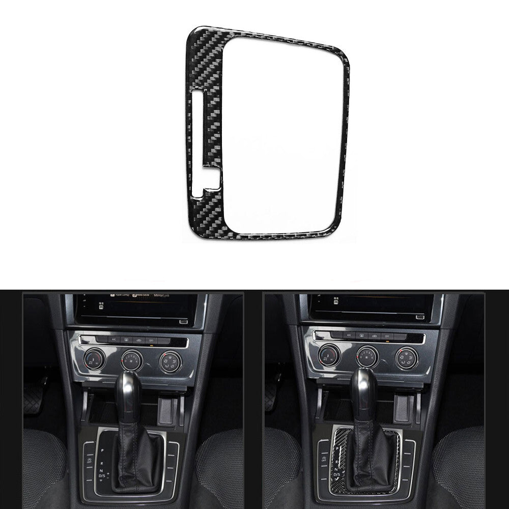 Carbon Fiber Gear Shift Panel Inner Frame Trim Cover for VW for Golf MK7 2014-2019