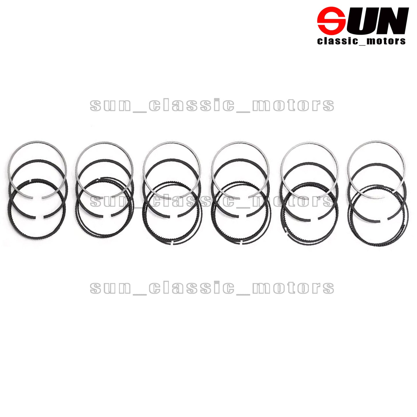 6-Piece Piston Ring Kit STD for 335i, 535i, X6, Z4, E60, E71, E90, N54B30A 3.0-