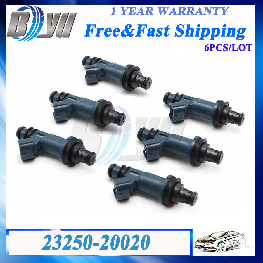 6X New Fuel Injectors 23250-20020 for Toyota for Sienna 98-03 3.0L V6 for Lexus RX300