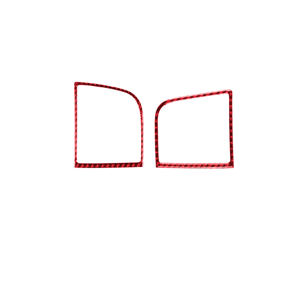 2X Carbon Fiber Side Vent Panel Frame Trim Cover for Ford Explorer 2011-2014 Red