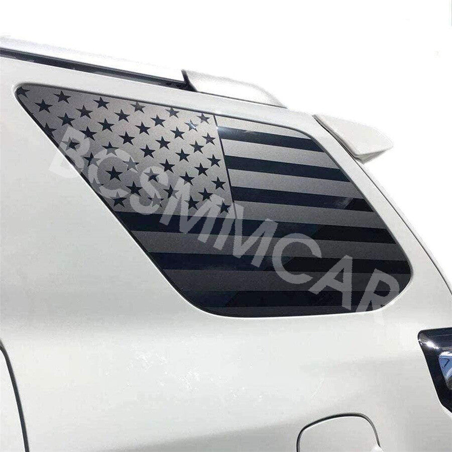 Fit for Toyota 4RUNNER 2003-2009 Pair Rear Window Decals American Flag Stickers