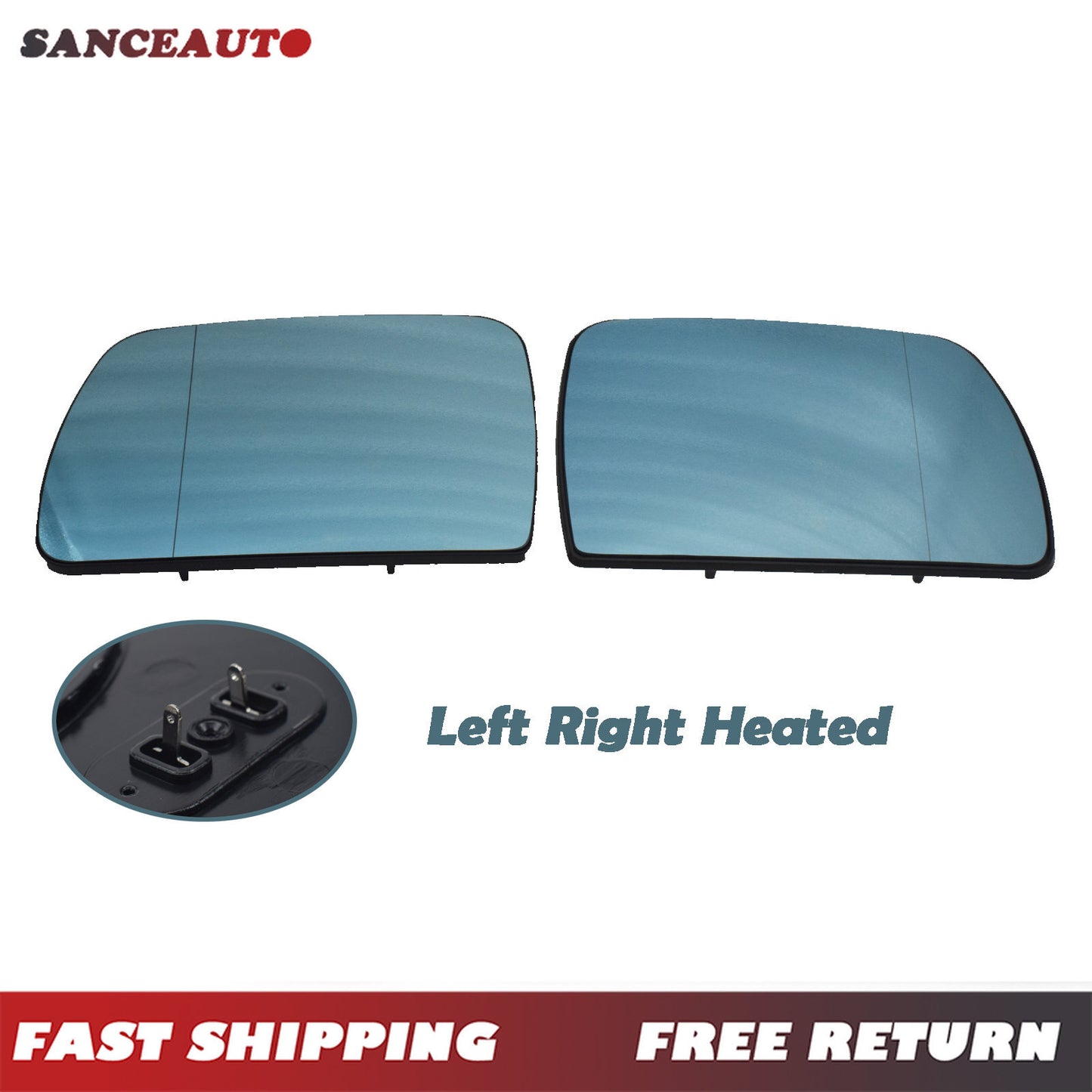 LH right-hand door wing rearview heated side mirror glass suitable for X5 E53 99-06- n